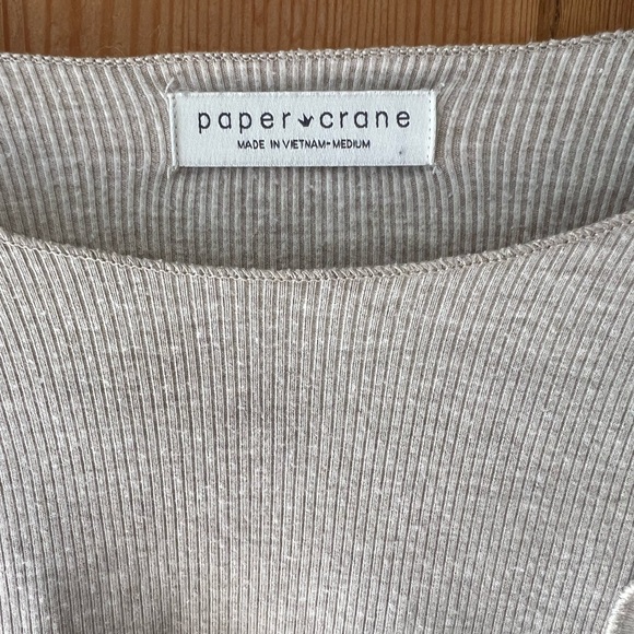 Gray Ruffled Long Sleeve Top - Picture 2 of 3